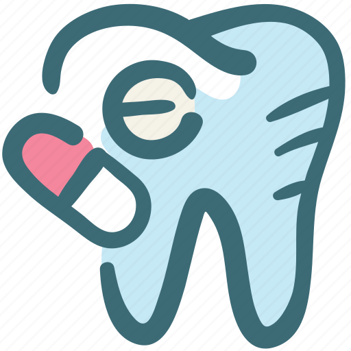 Capsule, dental, doodle, medicine, pill, tablet, tooth icon - Download on Iconfinder