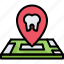 dental, dentist, location, map, medicine, pin, tooth 