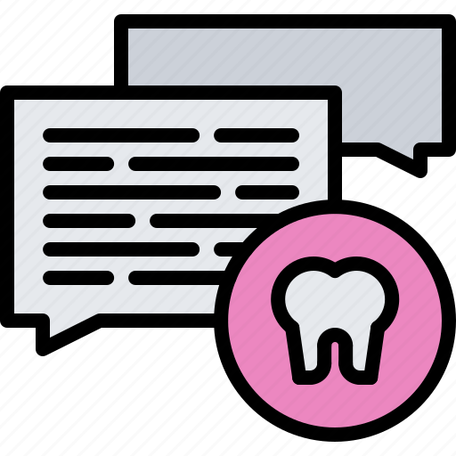 Consultation, dental, dentist, medicine, message, talk, tooth icon - Download on Iconfinder