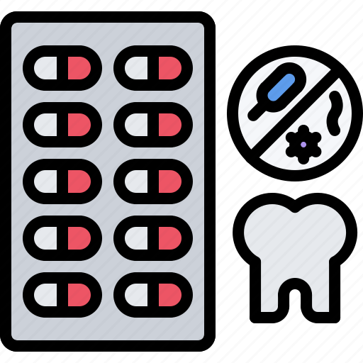 Antibiotics, bacterium, dental, dentist, medicine, pill, tooth icon - Download on Iconfinder