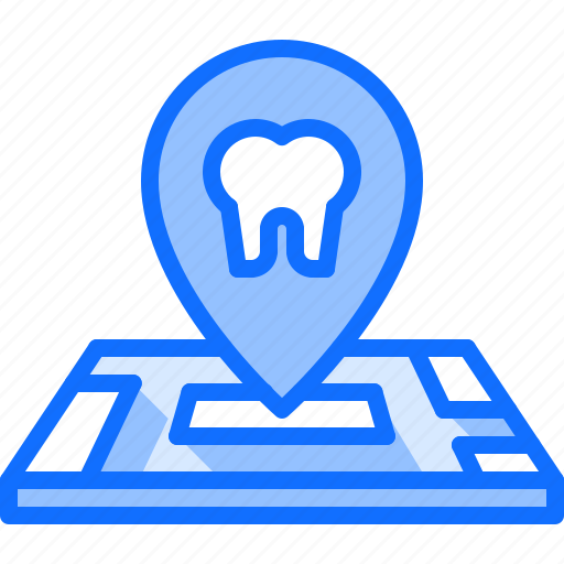 Dental, dentist, location, map, medicine, pin, tooth icon - Download on Iconfinder