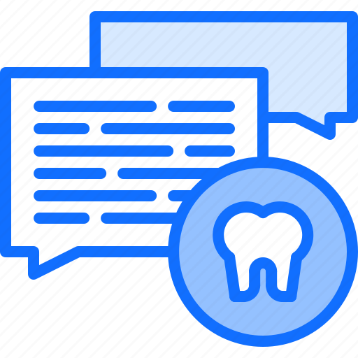Consultation, dental, dentist, medicine, message, talk, tooth icon - Download on Iconfinder