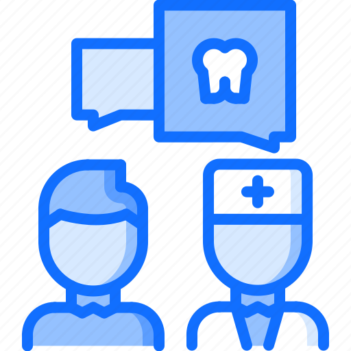 Consultation, dental, dentist, dialogue, medicine, talk, tooth icon - Download on Iconfinder