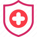medical, insurance, health, protection, security, shield, icon