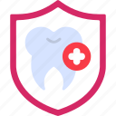 prevention, dental, insurance, care, teeth, protection, shield, icon