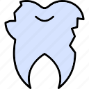 broken, tooth, chipped, dental, dentistry, icon