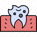 cavity, caries, decay, dental, health, tooth, toothache, icon
