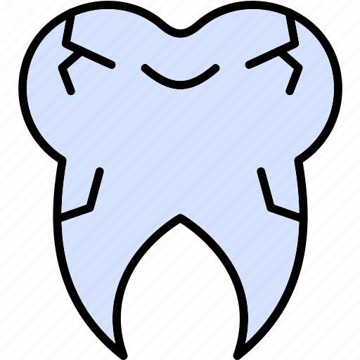 Cracked, tooth, broken, dental, dentistry, icon icon - Download on Iconfinder