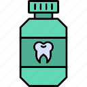 mouthwash, antiseptic, bottle, cleanliness, teeth, icon