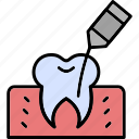root, canal, dental, healthcare, medical, icon