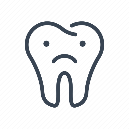 Tooth, teeth, sad, pain icon - Download on Iconfinder
