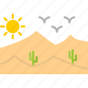 desert, dry, hot, landscape, sand, icon