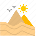 dune, desert, dry, hot, sahara, sand, sunset, icon