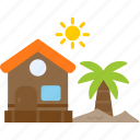 resort, beach, house, coastal, maldives, ocean, icon