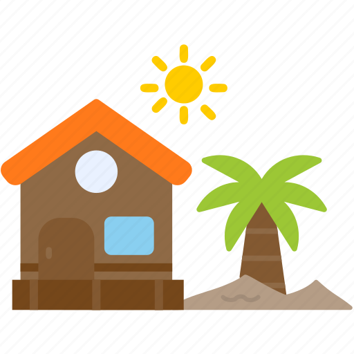 Resort, beach, house, coastal, maldives, ocean, icon icon - Download on Iconfinder