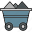 cart, mine, mining, trolley, icon 