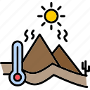 hot, weather, climate, forecast, temperature, thermometer, warm, icon