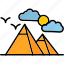 pyramids, cairo, egypt, giza, icon 