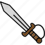 sword, game, fantasy, weapon, icon 