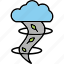 tornado, disaster, nature, storm, stormy, weather, wind, icon 