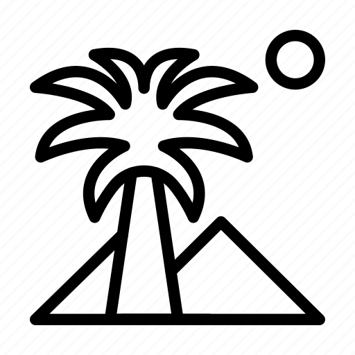 Oasis, water, lush, refuge, palm trees icon - Download on Iconfinder