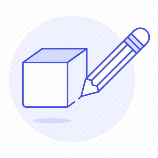 3d, box, design, drawaing, drawing, model, pencil icon - Download on Iconfinder