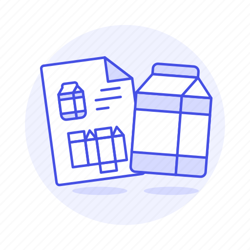 Blueprint, box, design, drawing, milk, packaging, technical icon - Download on Iconfinder
