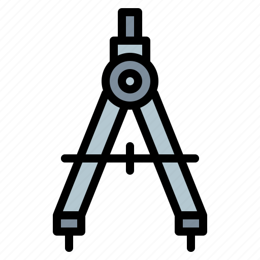 Compass, draw, drawing, materials, school icon - Download on Iconfinder