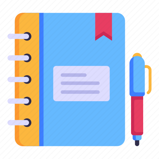 Logbook, diary, notebook, notepad, exercise book icon - Download on Iconfinder