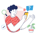 searching on internet, searching something, webpage, woman