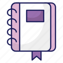 notebook, jotter, diary, notepad, draft, book