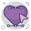 heart, selection, tool, resize, designing 