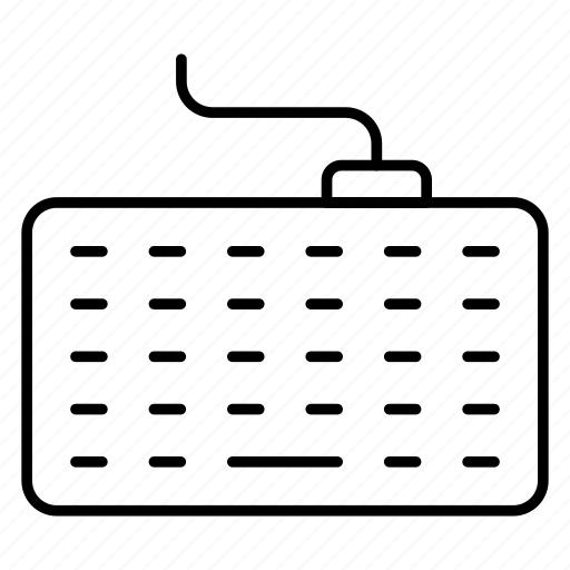 Wired, keyboard, typing, equipment, computer, accessory, instrument icon - Download on Iconfinder