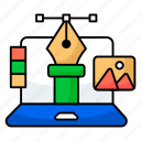 bezier, tool, design, graphic, pen, photoshop, toolicons