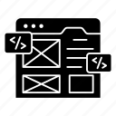 web, design, website, mockup, layout, wireframesimple, icon