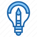 light, bulb, creative, idea, pen, solution