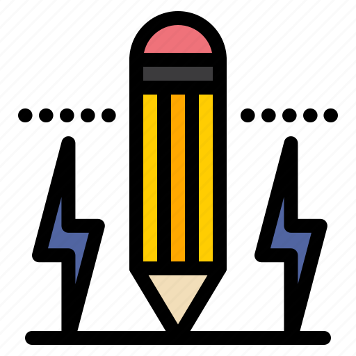 Bolt, drawing, edit, light, pencil icon - Download on Iconfinder