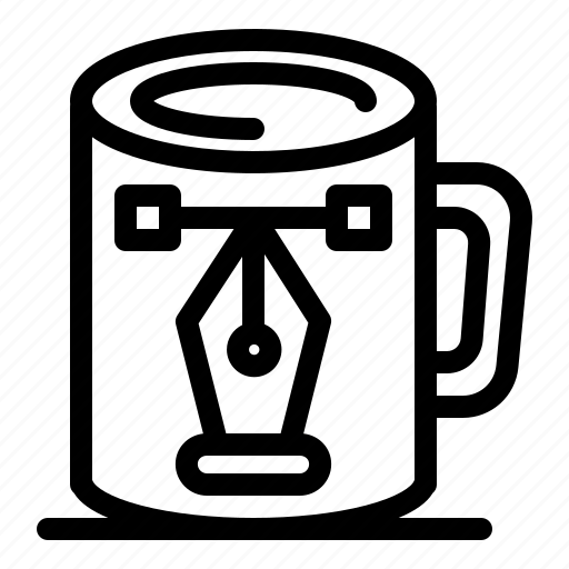 Coffee, cup, design, drawing, nodes icon - Download on Iconfinder