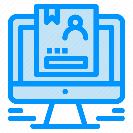 Computer, cv, profile, resume, user icon - Download on Iconfinder