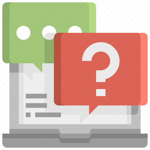 Communications, laptop, question, message, conversation icon - Download on Iconfinder