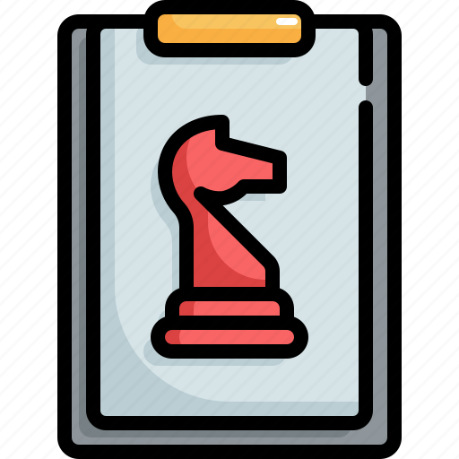 Business, strategy, chess, clipboard, plan icon - Download on Iconfinder