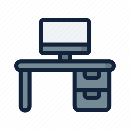 Computer, desktop, station, work, desk icon - Download on Iconfinder