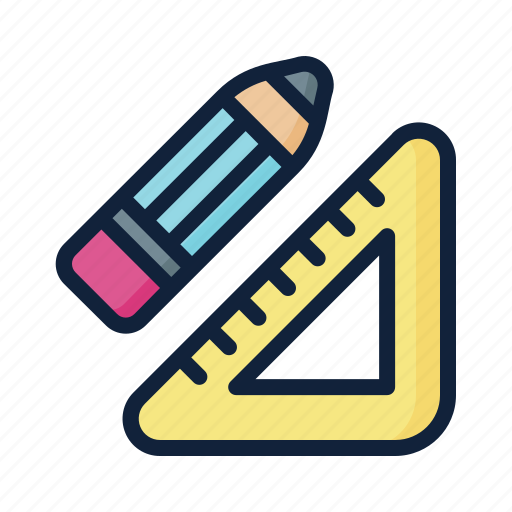 Measure, pencil, ruler icon - Download on Iconfinder