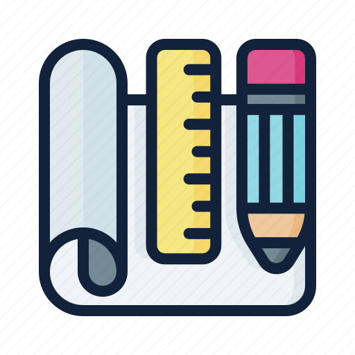 Measure, pencil, ruler, paperplanning icon - Download on Iconfinder