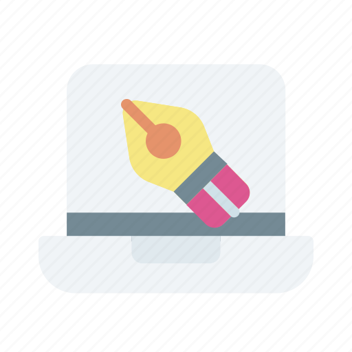 Computer, web, laptop, pen tool icon - Download on Iconfinder