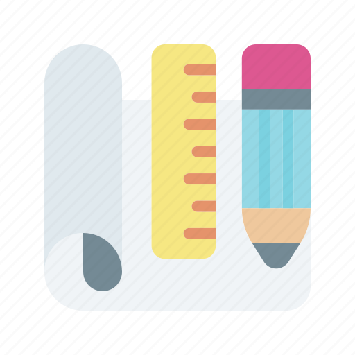 Measure, pencil, ruler, paperplanning icon - Download on Iconfinder
