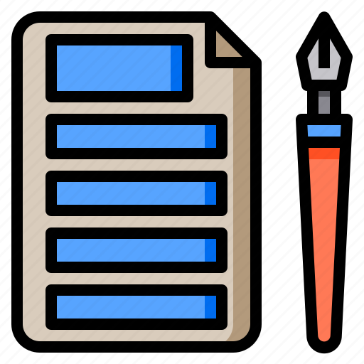 Data, list, document, paper, pen icon - Download on Iconfinder