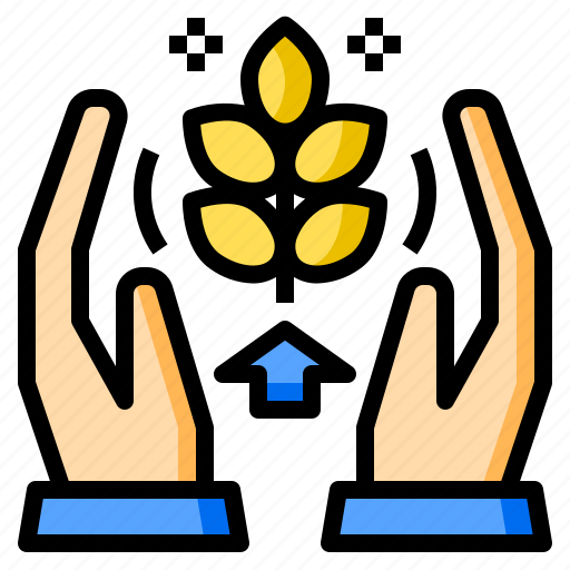 Growth, hand, plant, up, finger icon - Download on Iconfinder