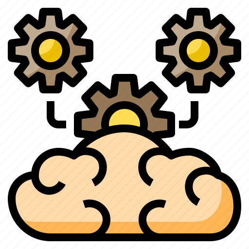 Strategy, brain, gear, thinking, configuration icon - Download on Iconfinder