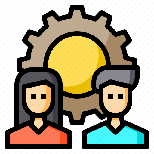 Team, worker, human, gear, setting icon - Download on Iconfinder